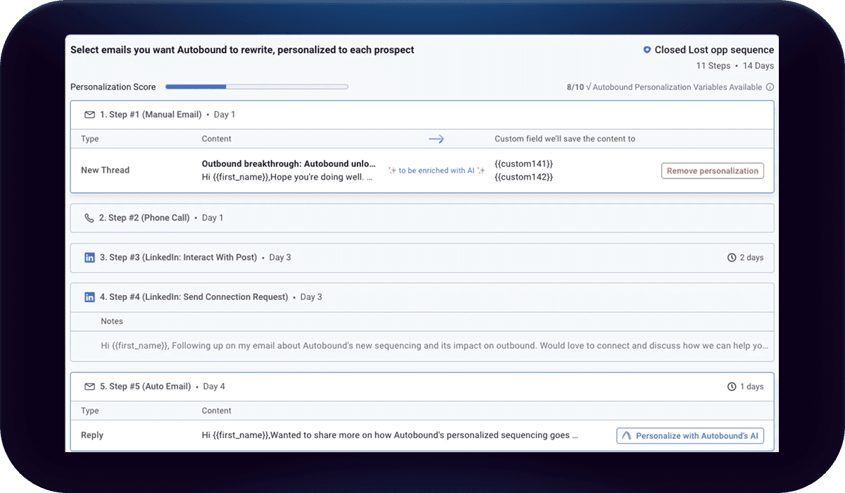 Personalize every step