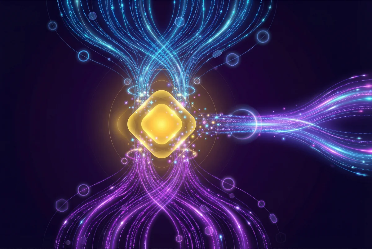 Hybrid AI SDR model showing AI intelligence layer augmenting human sales development representatives