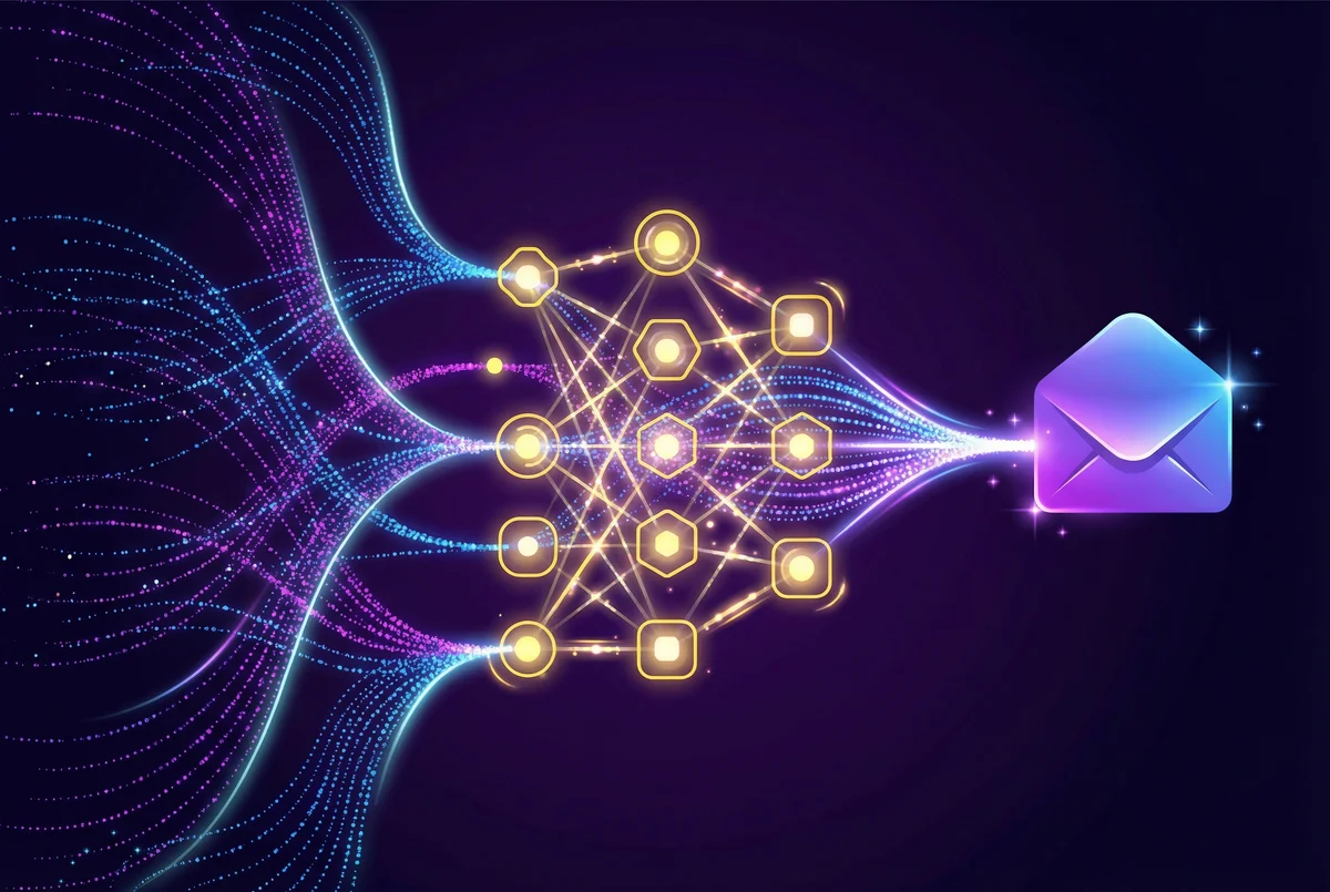 AI personalization workflow showing signal data flowing into intelligent message generation