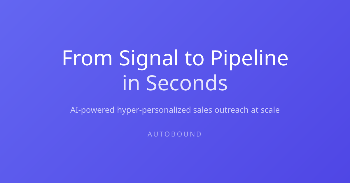Developer Hub | Autobound Signal Data API | Autobound